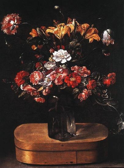 Jacques Linard Bouquet on Wooden Box oil painting picture